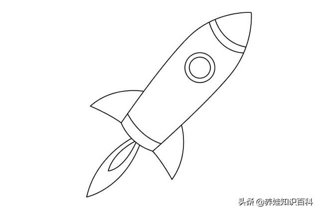 简笔火箭应该怎么画（简笔画火箭教程）(5)