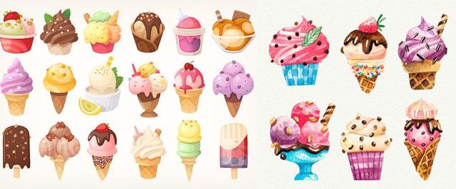 冰淇淋怎么画简单又漂亮迷你版（综合创意趣味画--美味冰淇淋）(2)