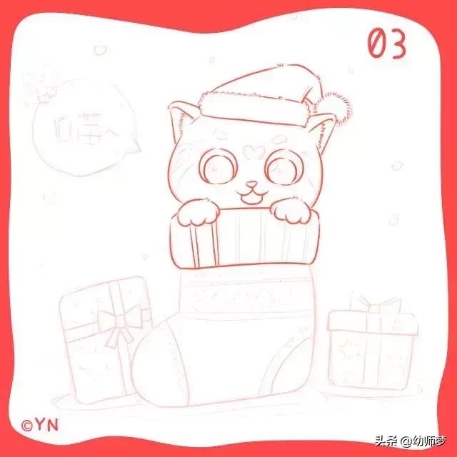 小猫怎么画简单又可爱又漂亮（儿童绘画教程一起画小猫）(4)