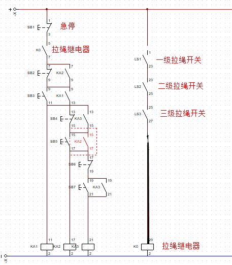 动力总箱系统图讲解（筹建三级皮带顺序启动逆序停止线路图）(1)
