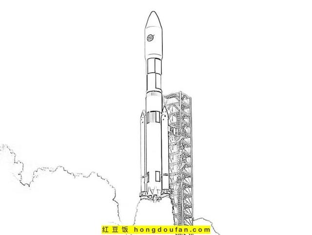 如何画正在飞行的宇宙飞船简笔画（14张令人震撼的太空飞船火箭发射卡通涂色简笔画）