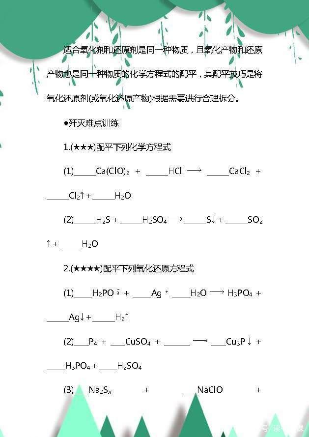 初中化学方程式配平（方程式的配平方法大全）(11)