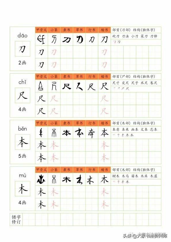 三年级学生讲解汉字的演变（1-6年级汉字的演化过程）(12)