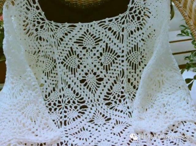 好看的花样的针织衫（40款漂亮的花式棉质蕾丝花朵图案上衣）(33)
