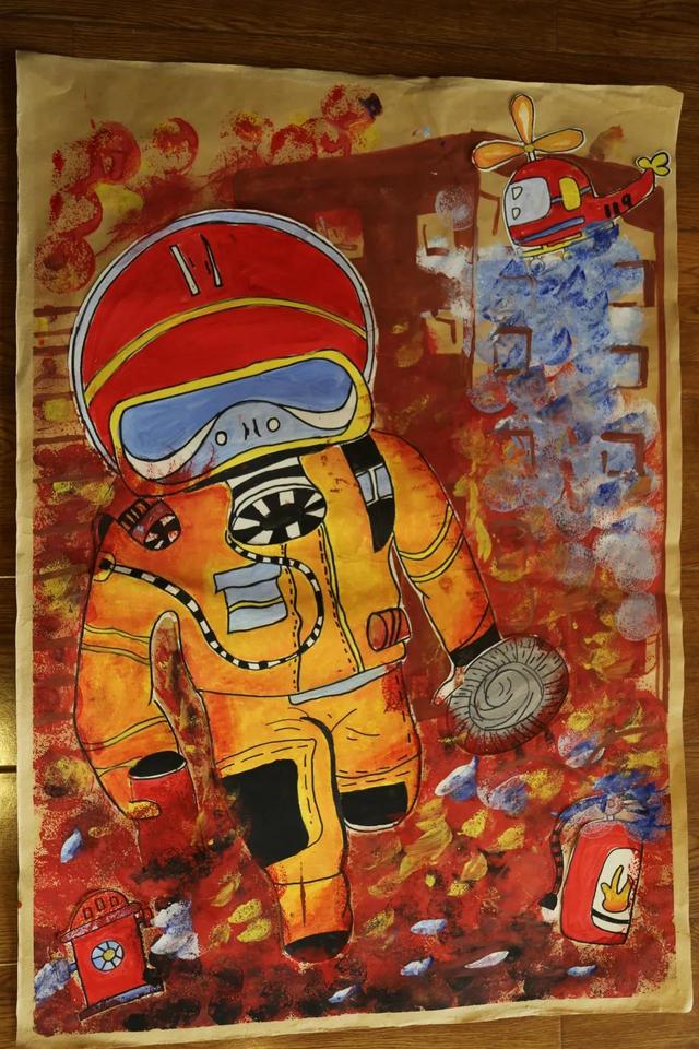 消防安全主题绘画大全线稿（消防安全儿童画）(2)