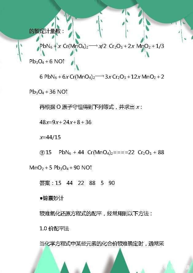 初中化学方程式配平（方程式的配平方法大全）(9)