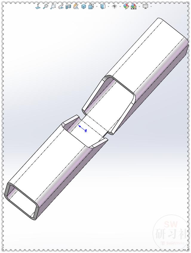 solidworks中怎样画圆弯管（用SolidWorks把直角焊件方管展开）(18)
