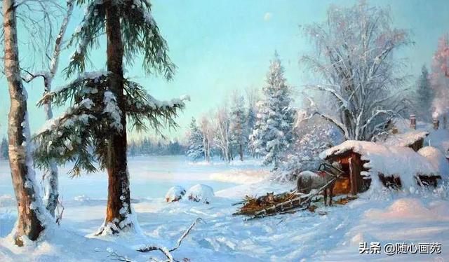 画一幅冬天的雪景简单又漂亮（令人震撼的冬日雪景）