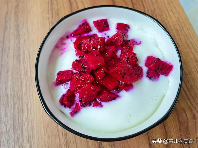 如何做火龙果奶冻（火龙果双皮奶制作超级简单）(2)