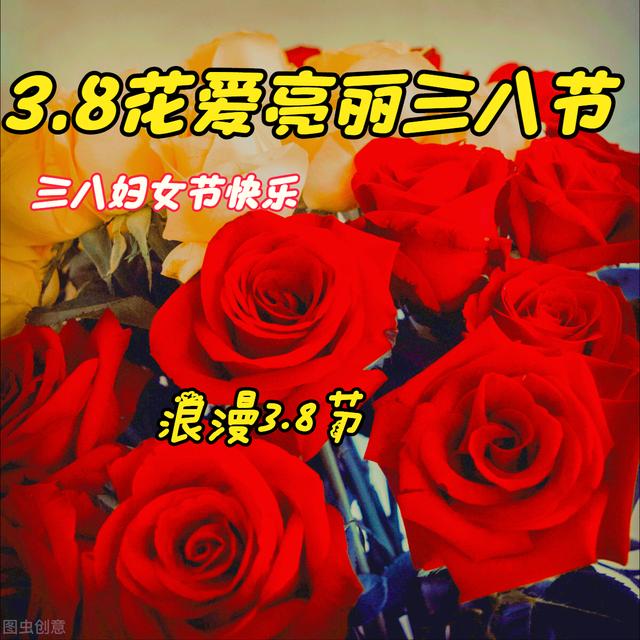 女神节来临送你可爱的一朵玫瑰花（花美三八女神节）(1)
