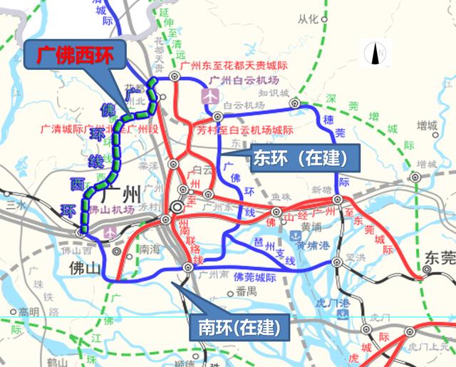 广佛城轨完整线路图（设9个站点广佛西环）(3)